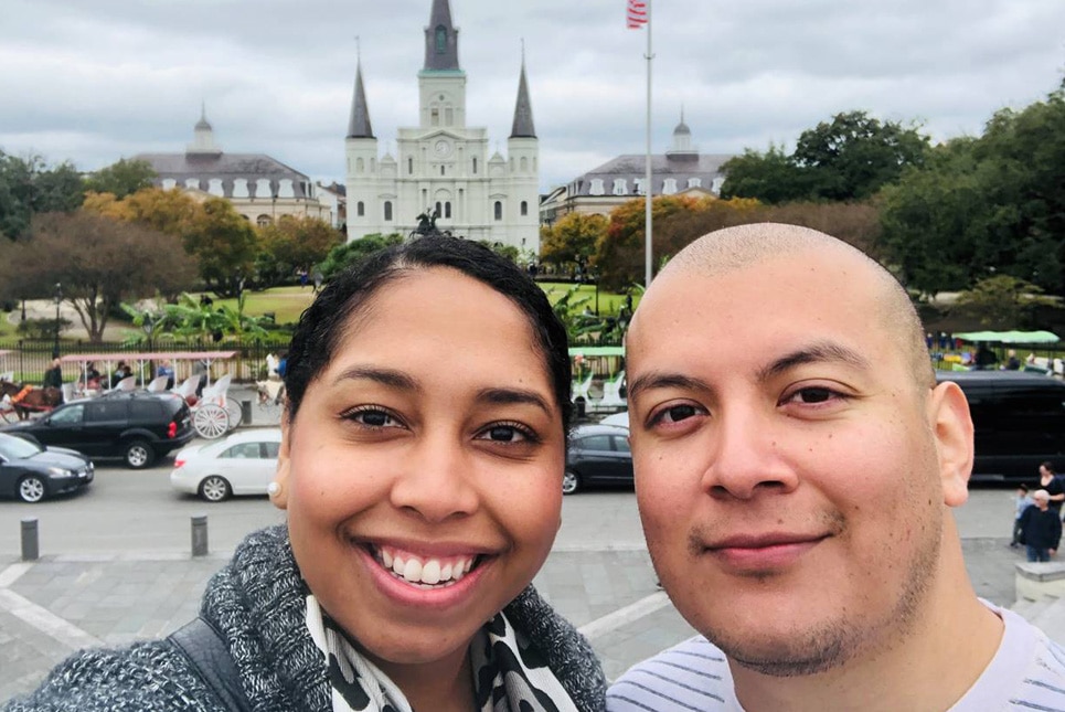 Rebecca Sanchez - My husband, Gabriel & I enjoying our time in New Orleans