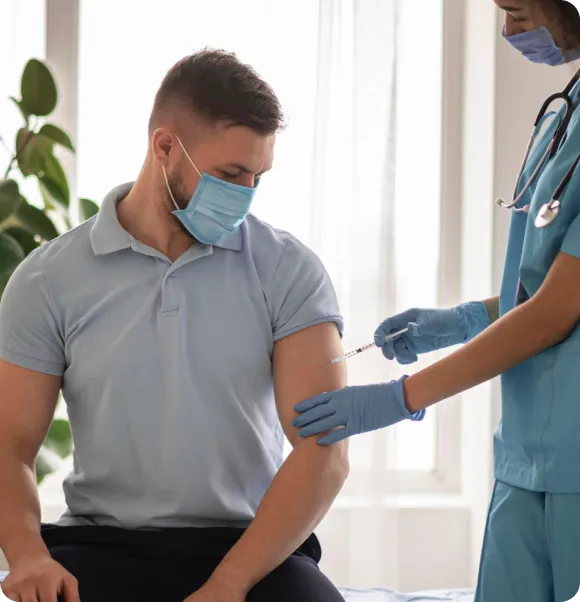 Neurologist administering infusion therapy in-office by Altus Biologics